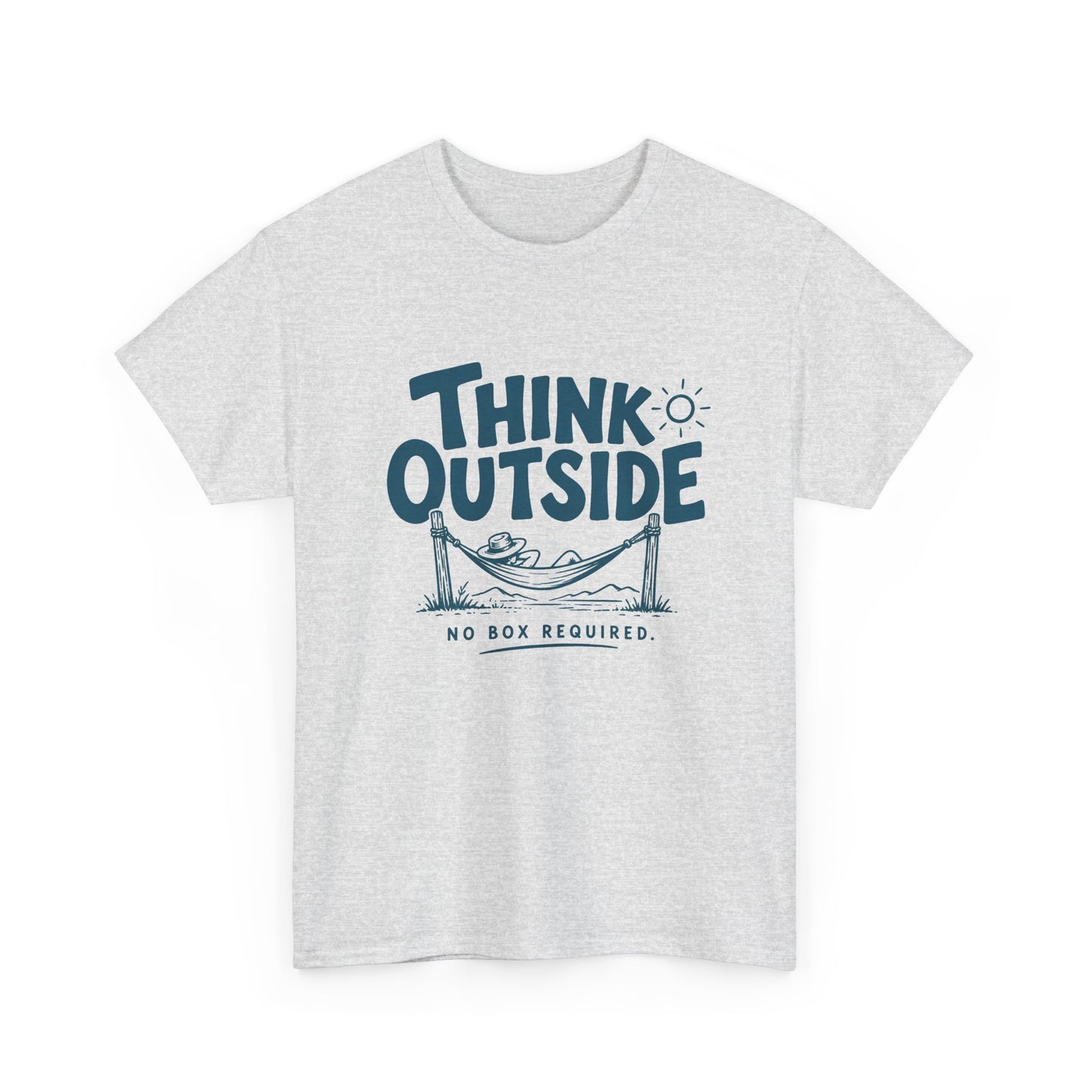 Think Outside T-Shirt – 'Think Outside, No Box Required' Graphic Tee for Outdoor Lovers