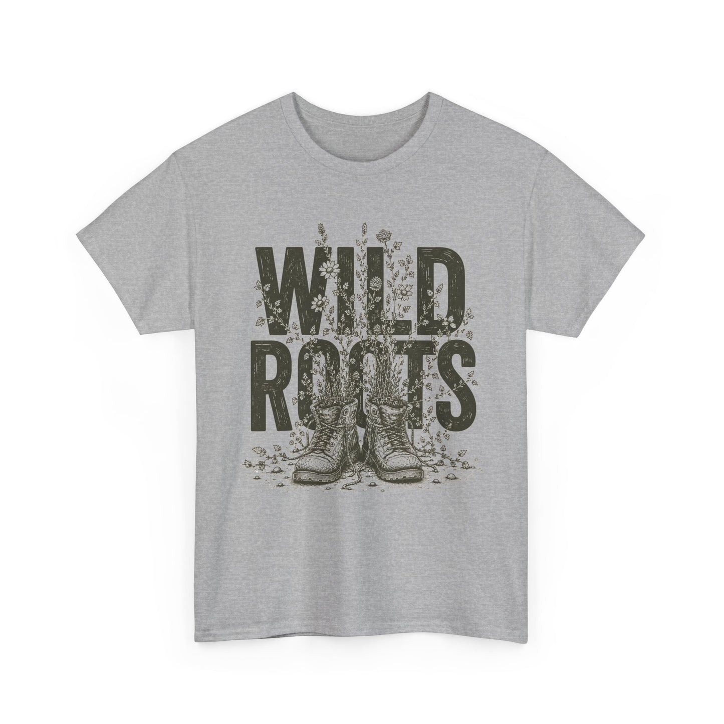 Wild Roots Graphic Tee — Vintage Boots Nature Shirt