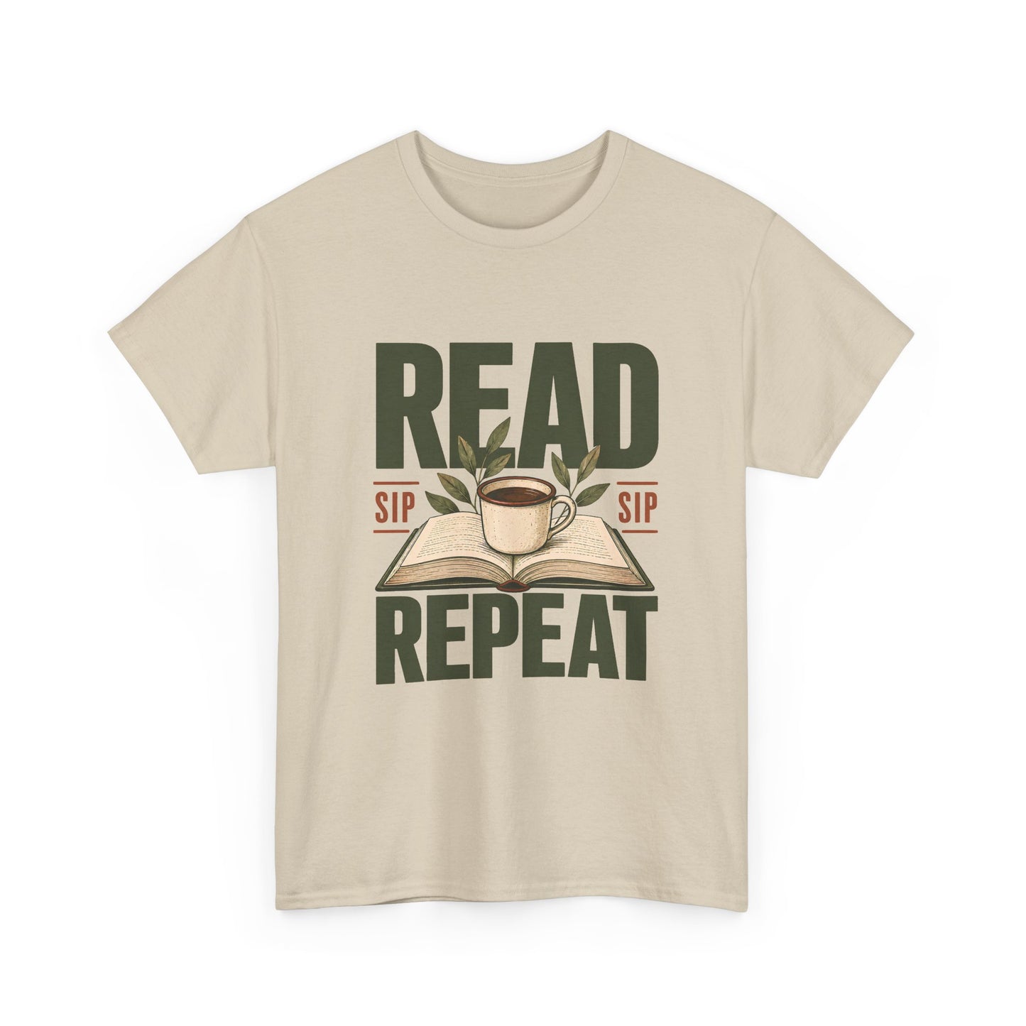 Read Sip Repeat T-Shirt — Book Lover Coffee Tee