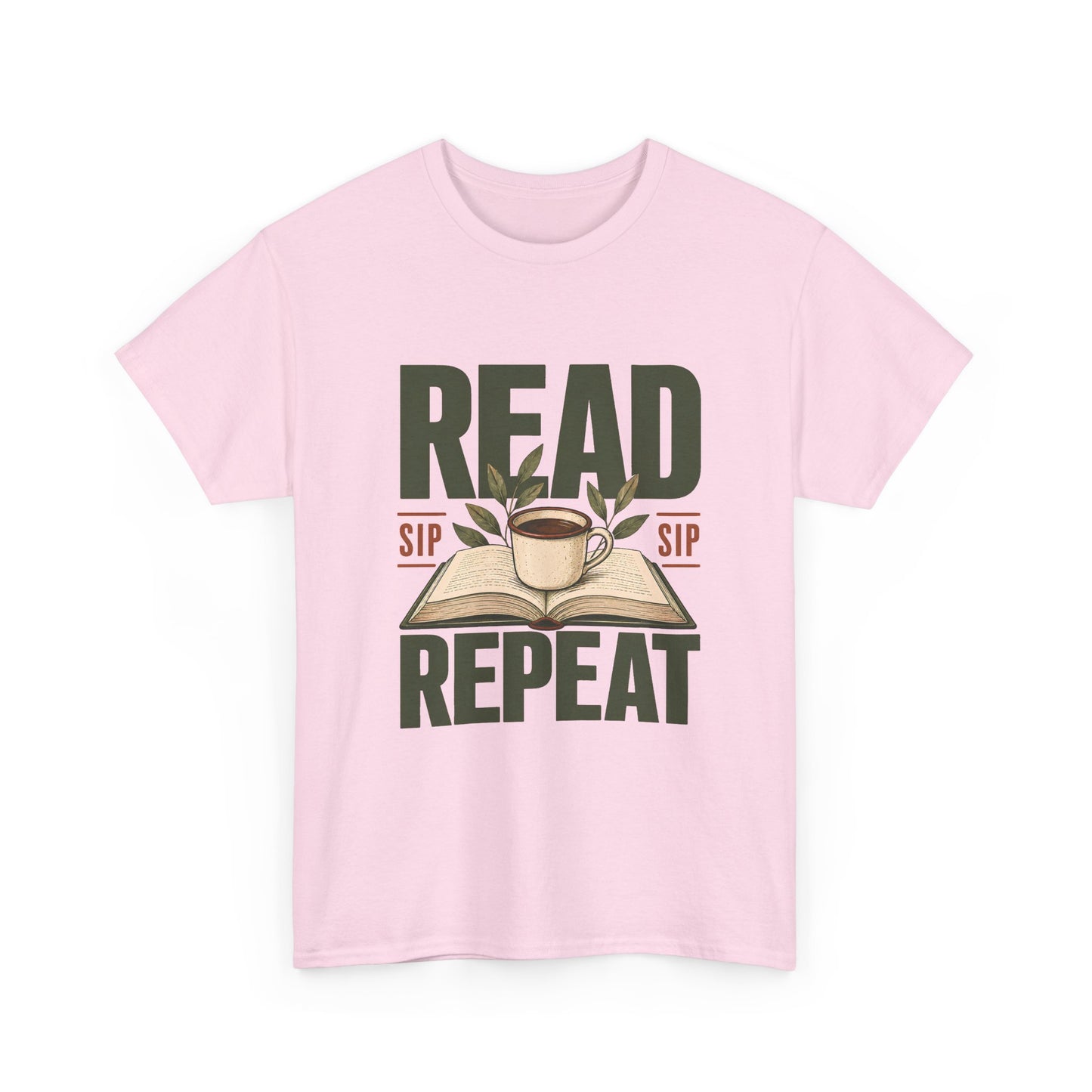 Read Sip Repeat T-Shirt — Book Lover Coffee Tee