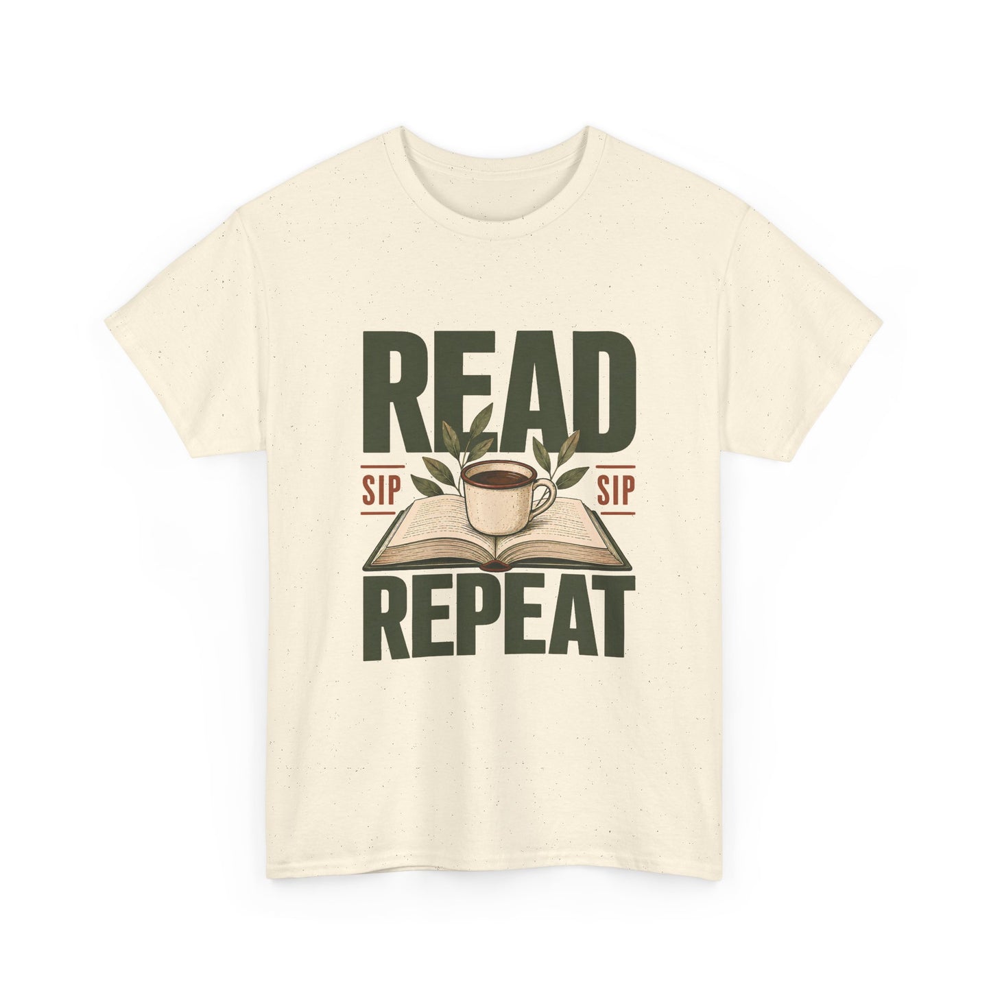 Read Sip Repeat T-Shirt — Book Lover Coffee Tee