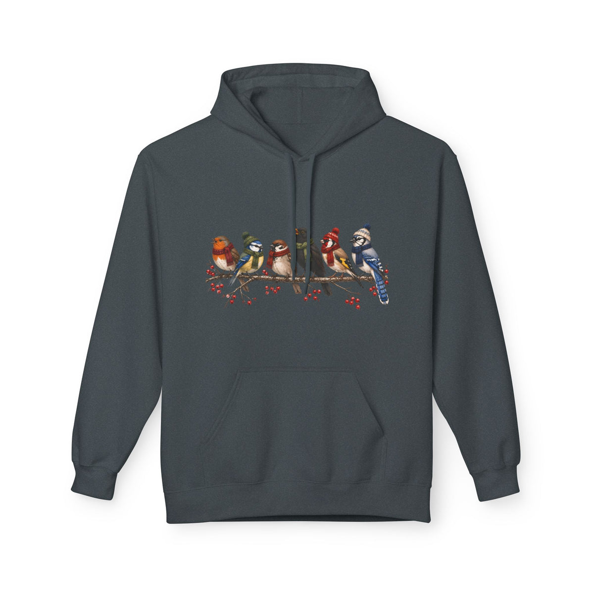 Wintervögel auf einem Ast – Unisex Hoodie