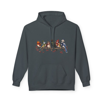 Wintervögel auf einem Ast – Unisex Hoodie