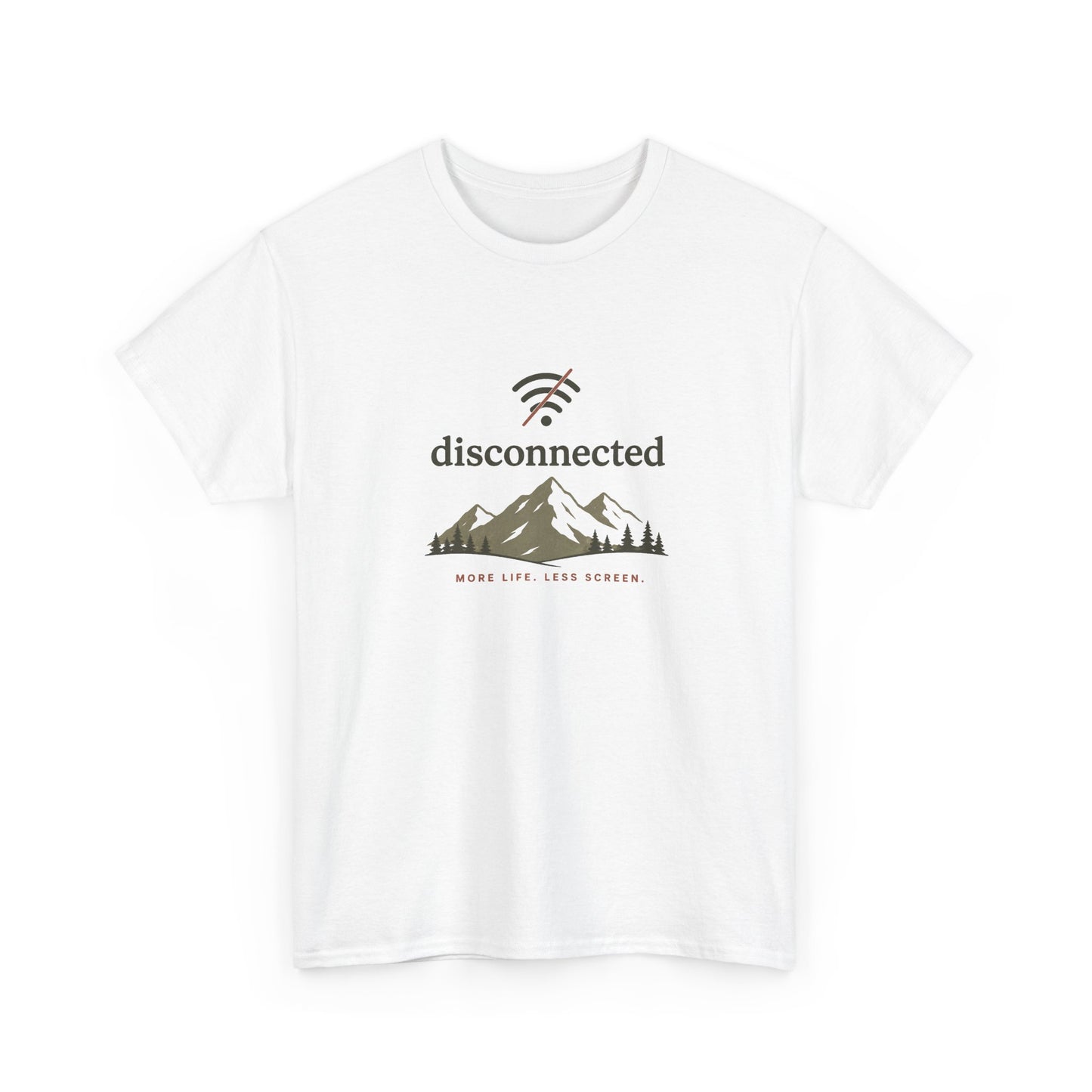 Disconnected Mountain Tee — 'Disconnected' Outdoor Adventure T‑Shirt