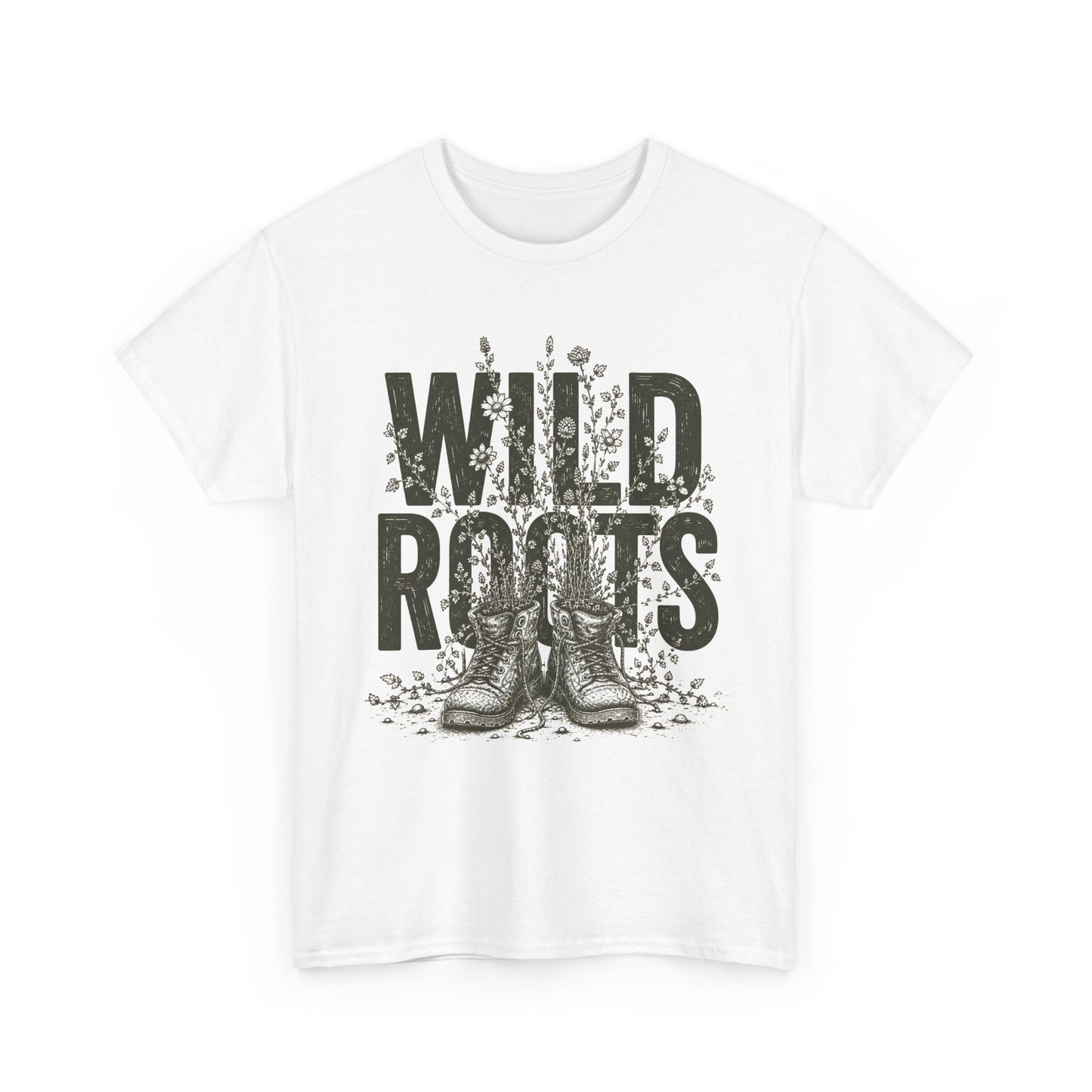 Wild Roots Graphic Tee — Vintage Boots Nature Shirt