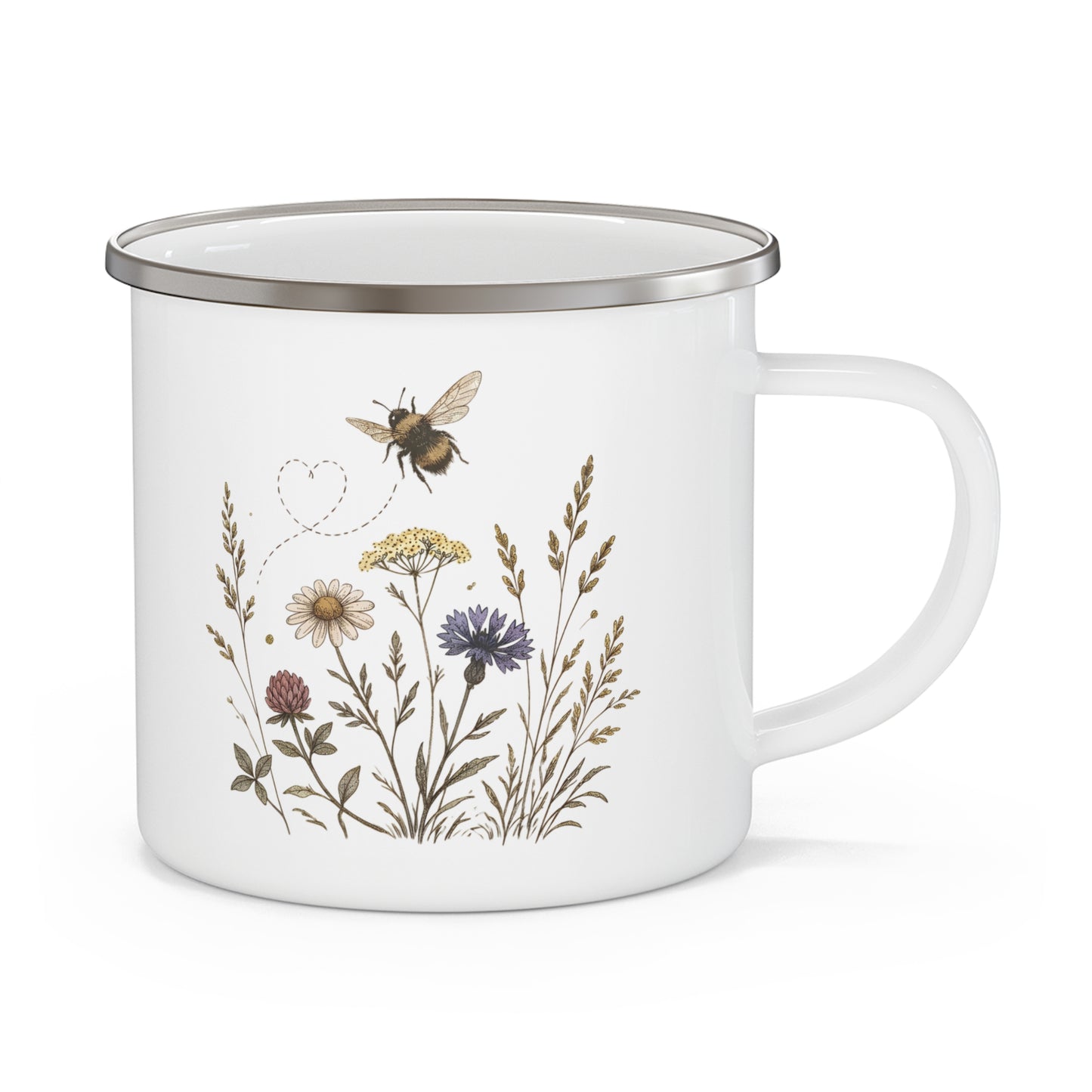 Meadow Heart Enamel Camping Mug