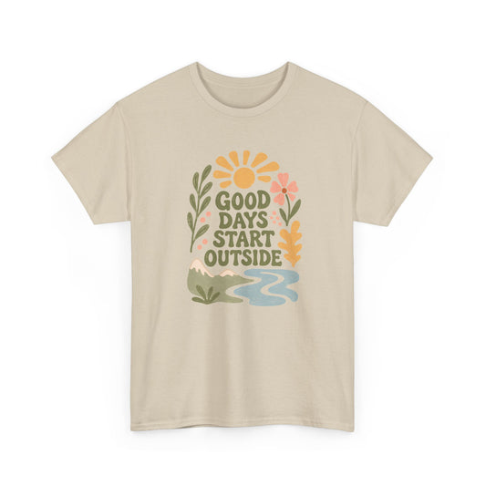 Good Days Start Outside – Unisex Natur-T-Shirt