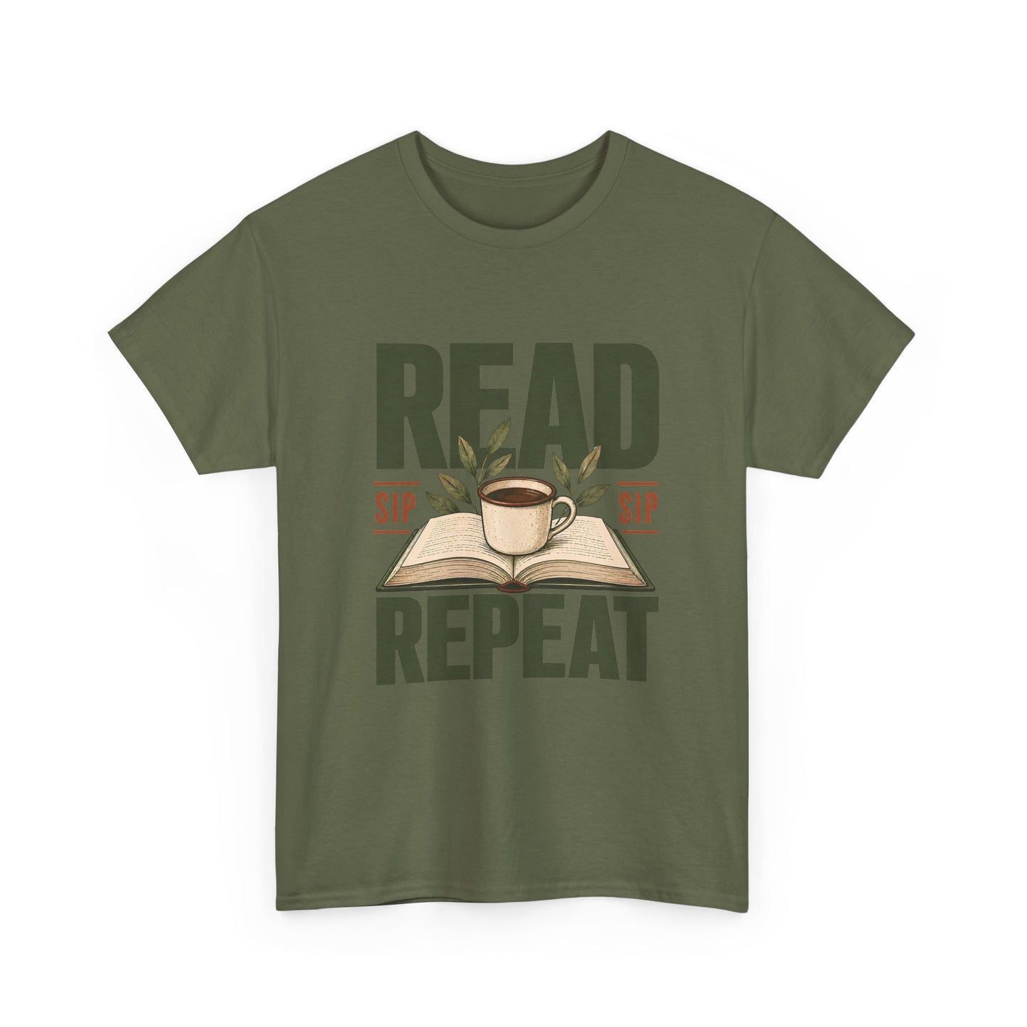 Read Sip Repeat T-Shirt — Book Lover Coffee Tee