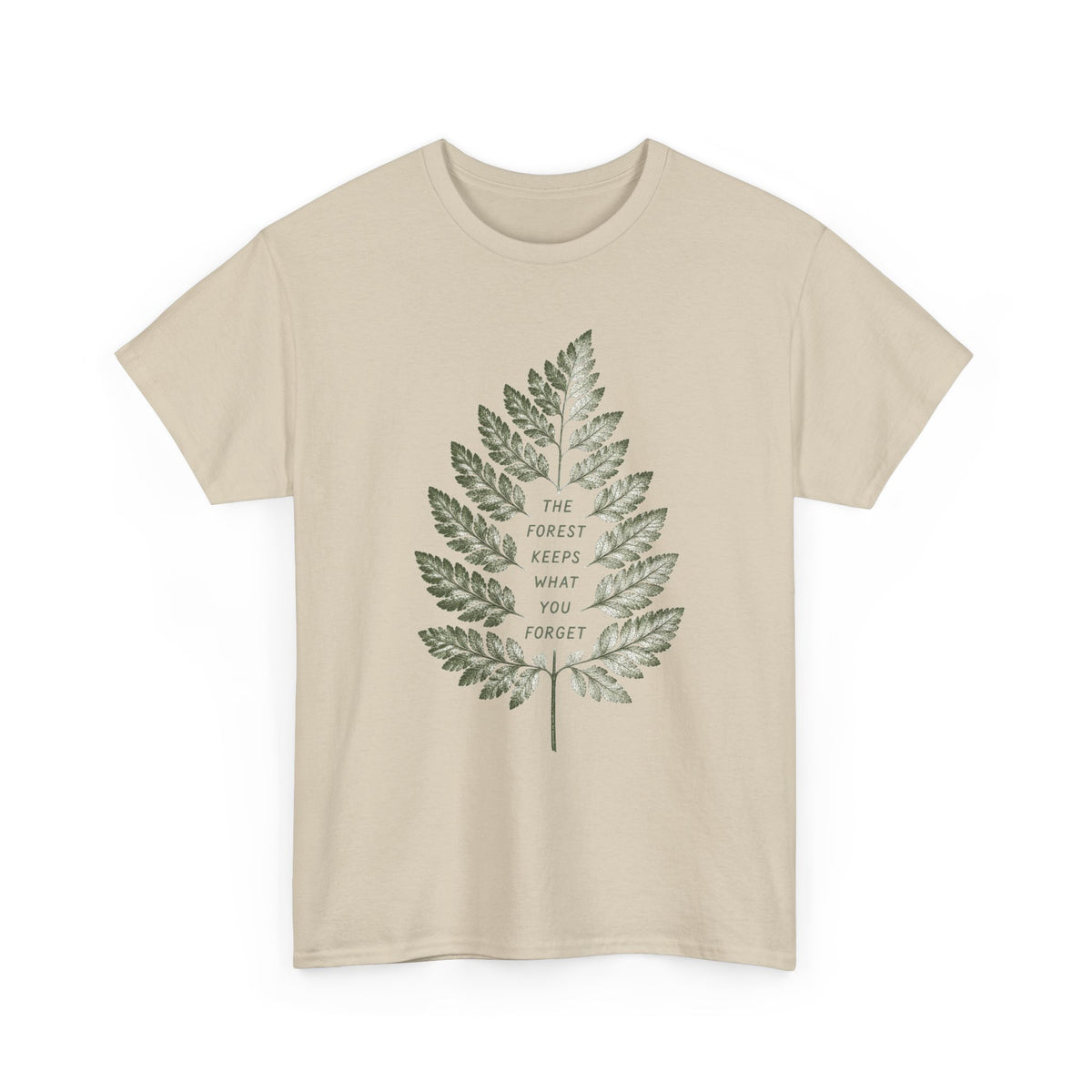 Farn & Waldruhe – Unisex T-Shirt mit Waldspruch