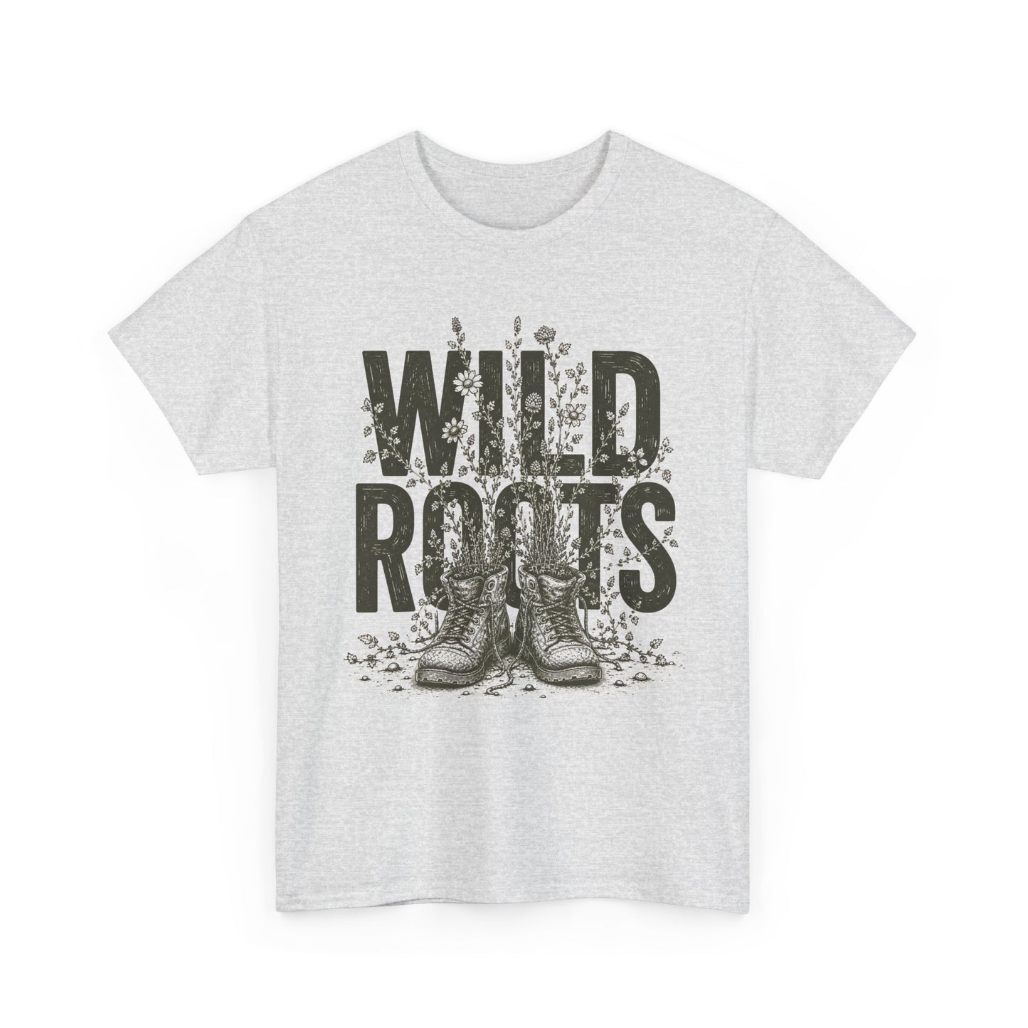 Wild Roots Graphic Tee — Vintage Boots Nature Shirt