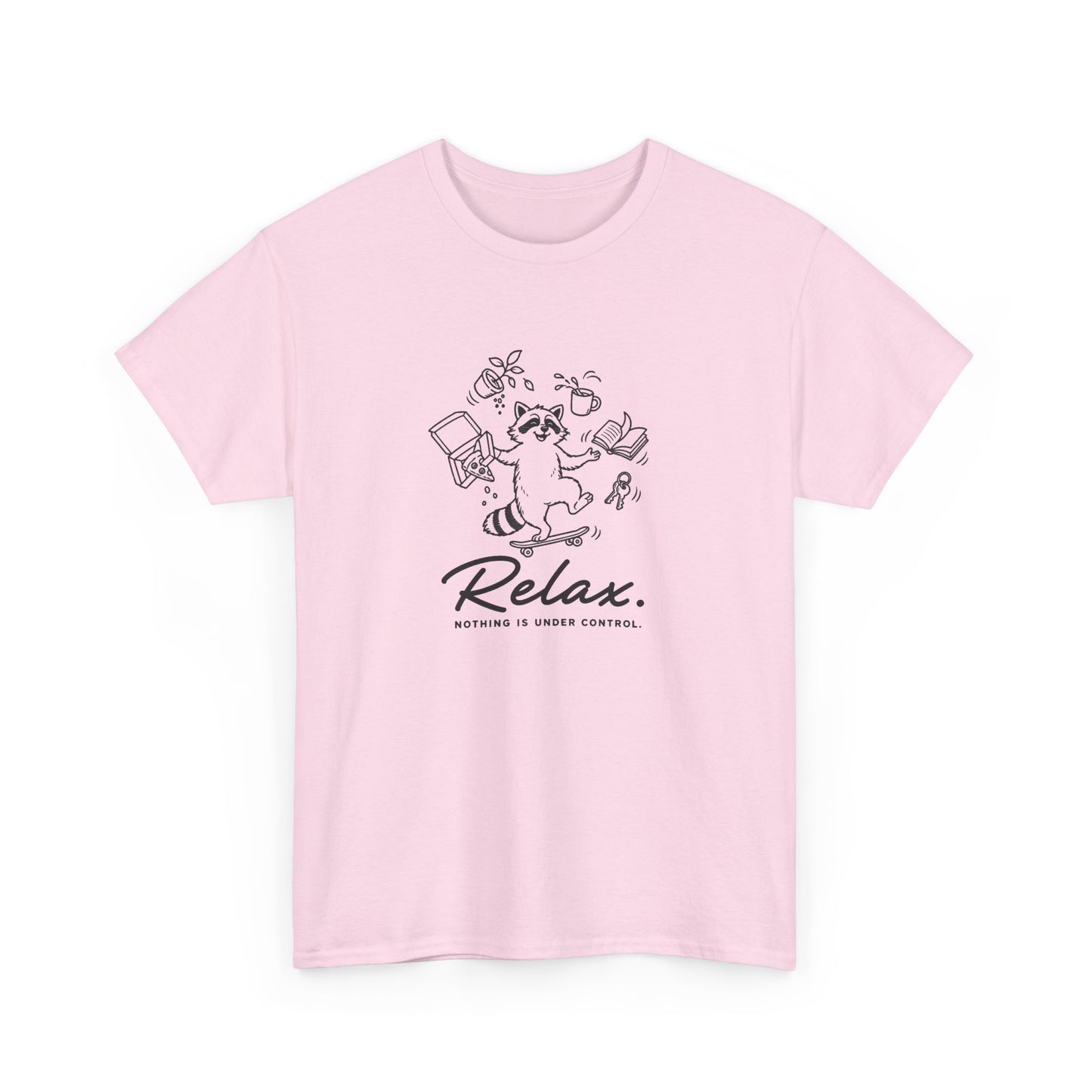 Relax Tee — Casual Graphic T‑Shirt with 'Relax.' Script