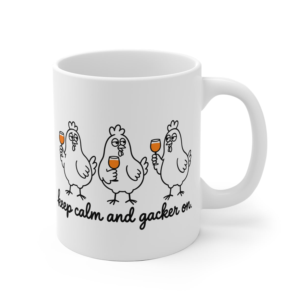 Keep calm and gacker on – Keramikbecher