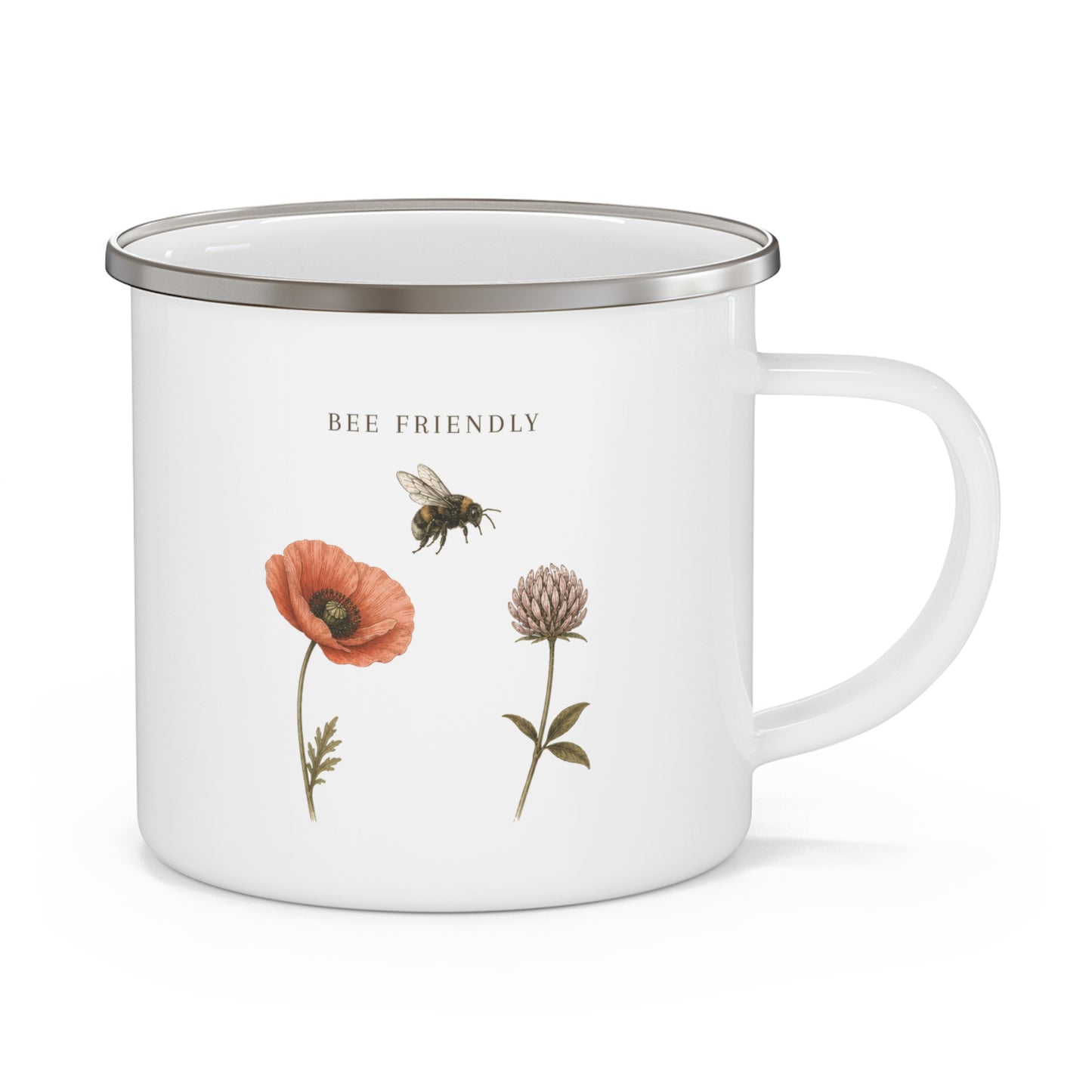 Wild Bloom Enamel Camping Mug