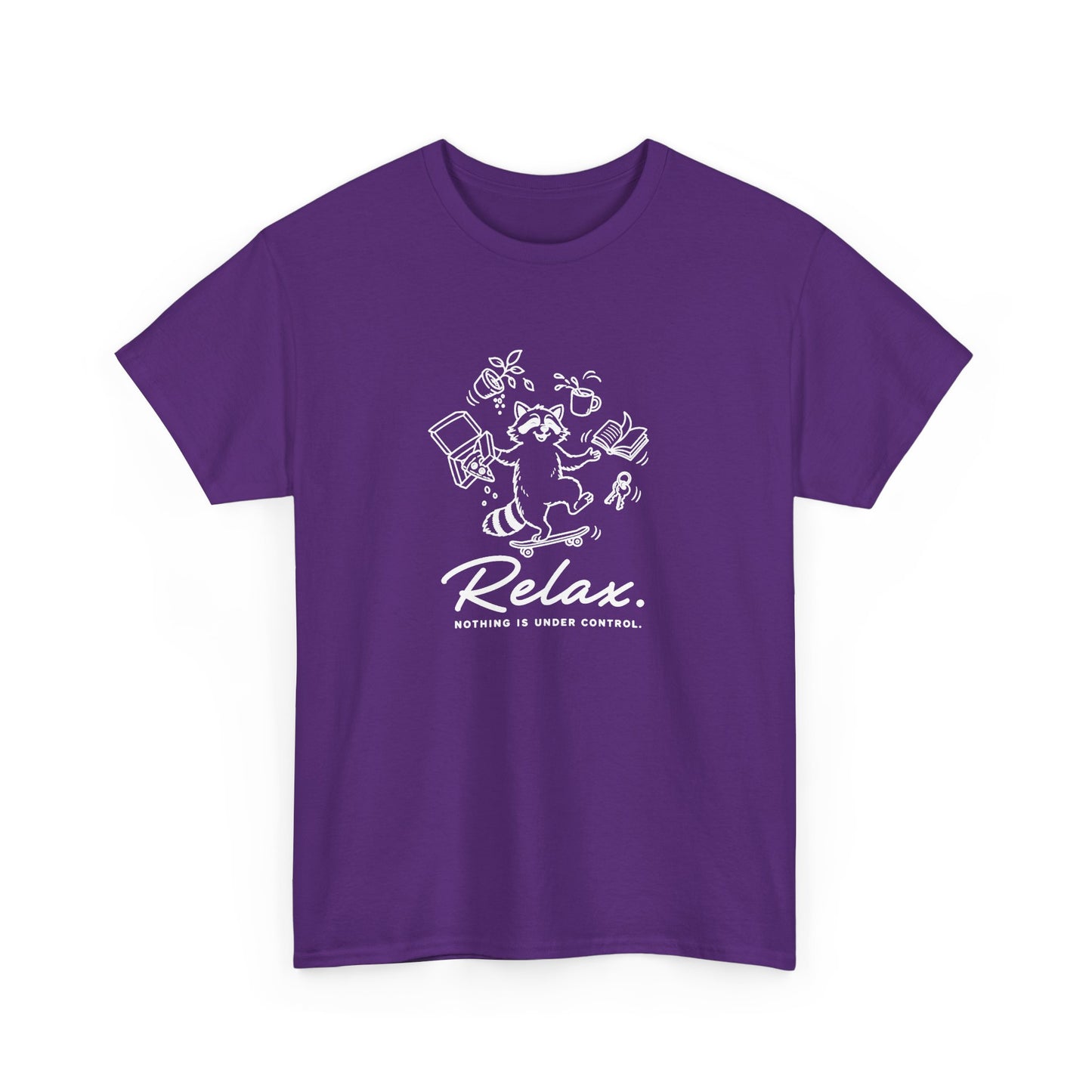 Relax Tee — Orange Graphic T-Shirt with 'Relax.' Design