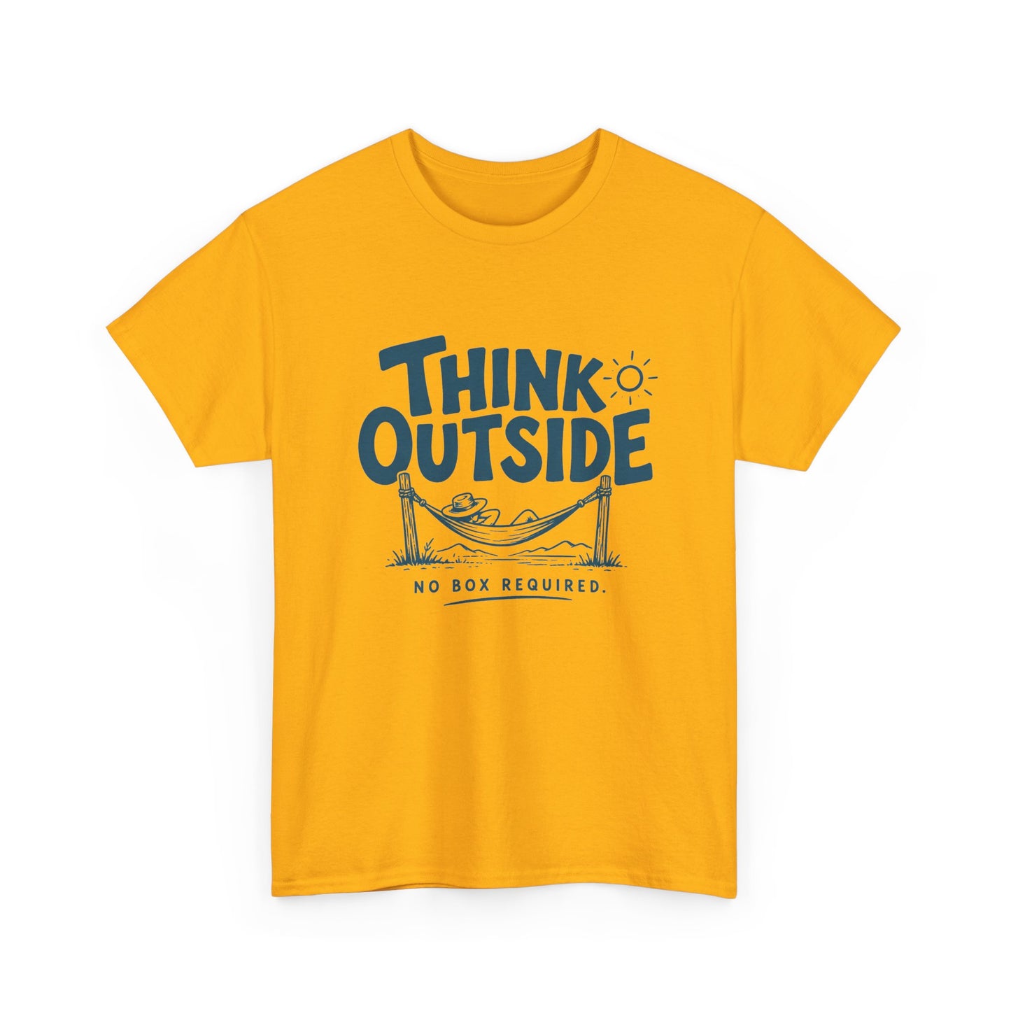 Think Outside T-Shirt – 'Think Outside, No Box Required' Graphic Tee for Outdoor Lovers