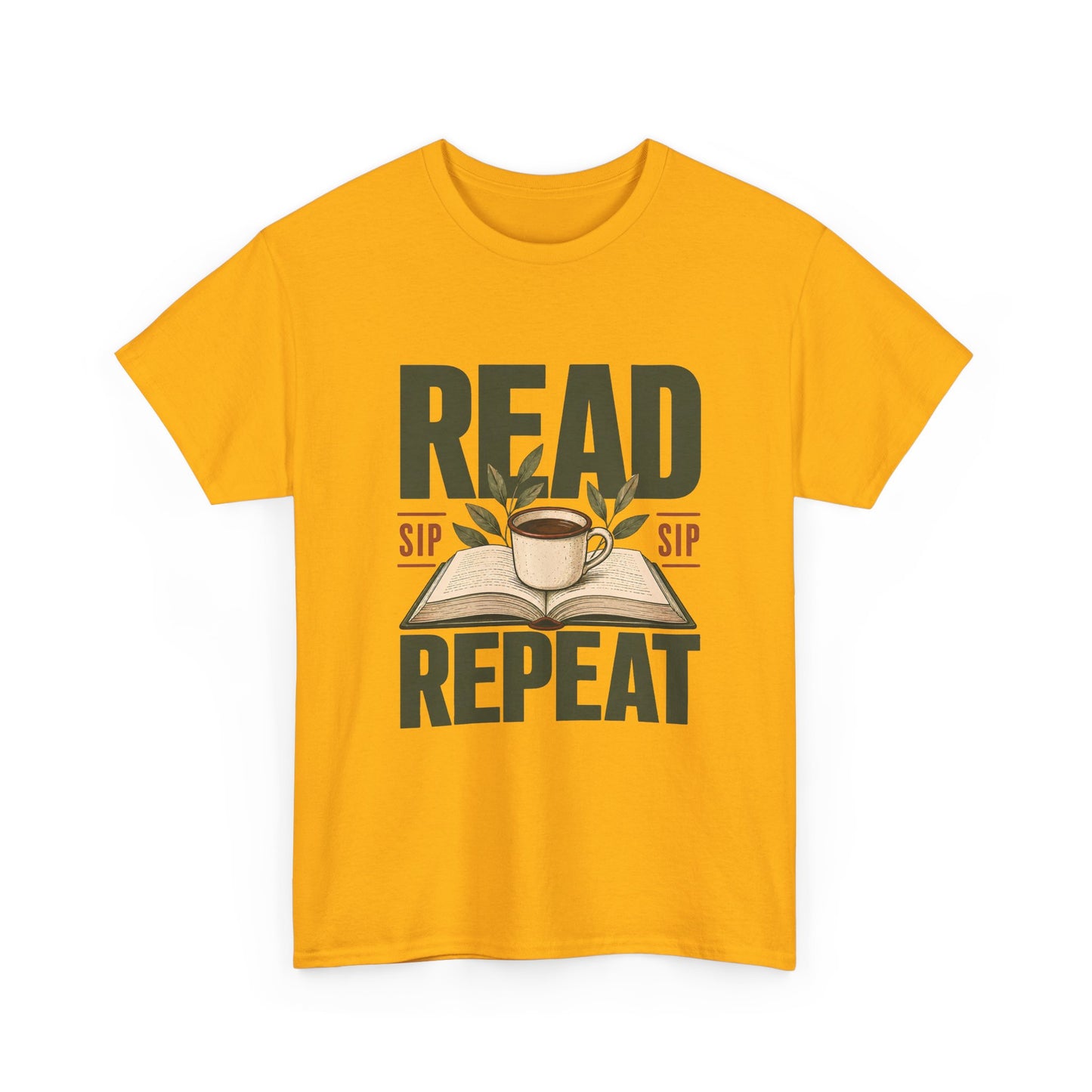 Read Sip Repeat T-Shirt — Book Lover Coffee Tee