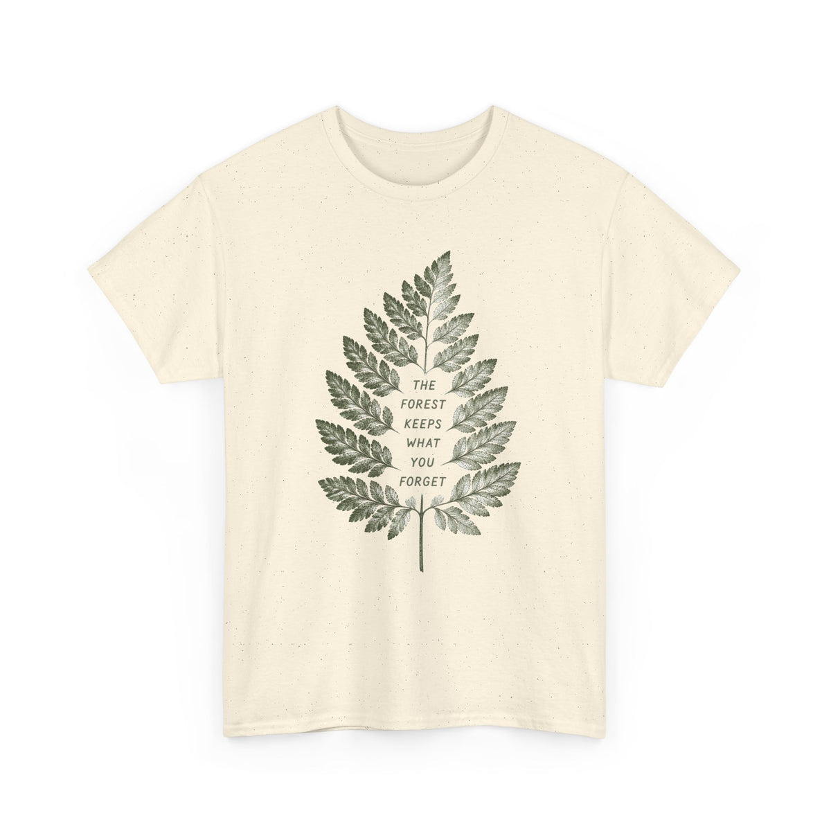 Farn & Waldruhe – Unisex T-Shirt mit Waldspruch