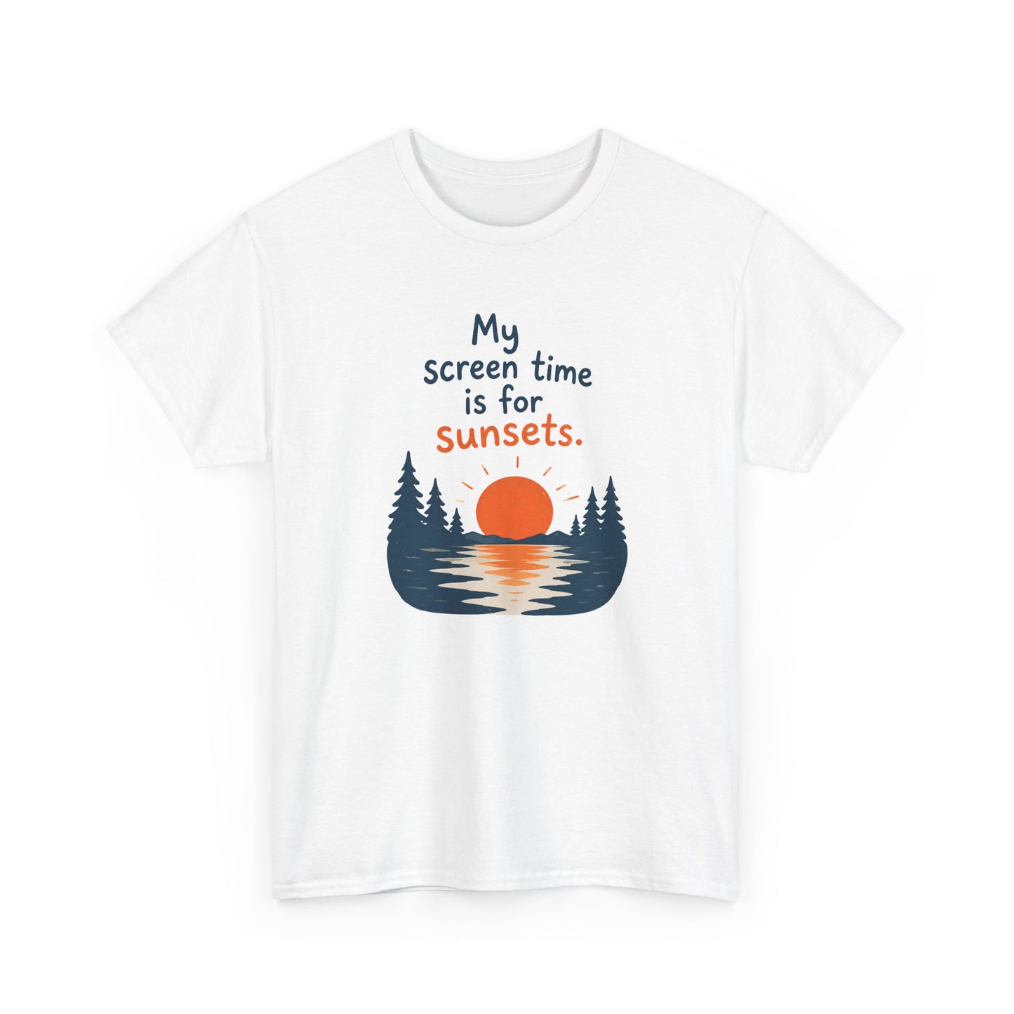 Sunset Lover T‑Shirt — “My Screen Time Is for Sunsets” Graphic Tee