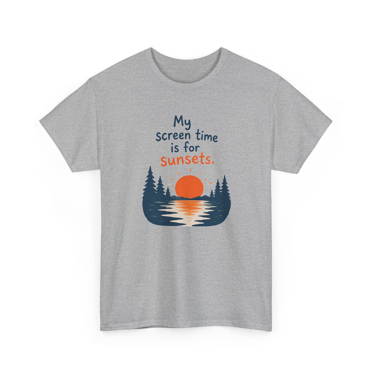 Sunset Lover T‑Shirt — “My Screen Time Is for Sunsets” Graphic Tee