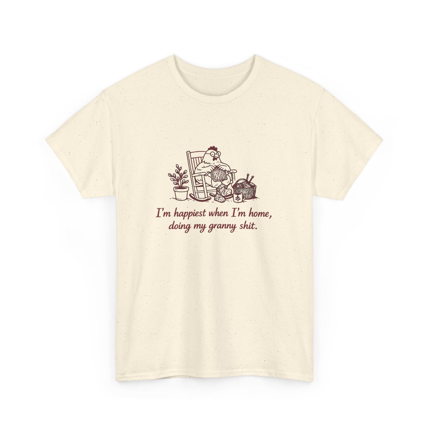Granny Things T-Shirt — "I'm happiest when I'm home, doing my granny shit" Vintage Mom Tee