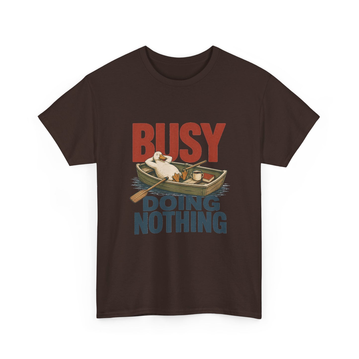 T‑Shirt — "Busy Doing Nothing" Vintage Fishing Relaxation Tee