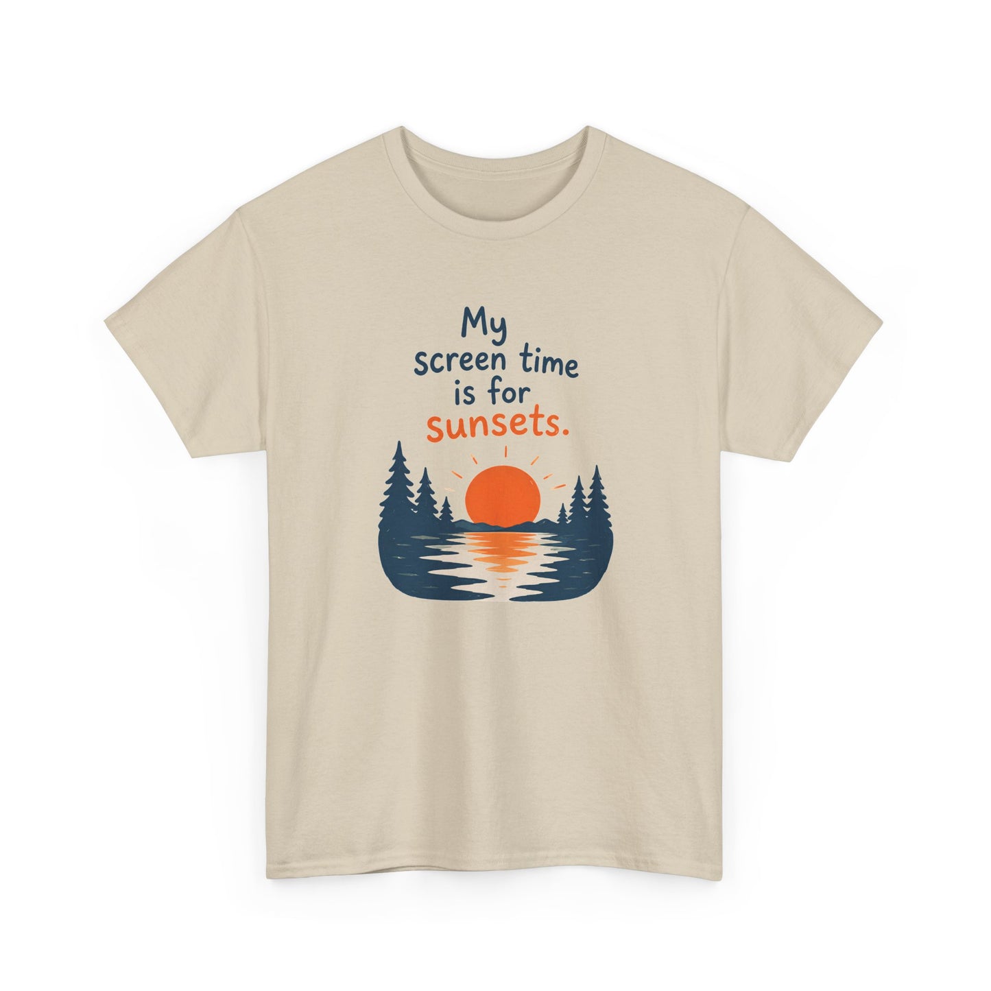 Sunset Lover T‑Shirt — “My Screen Time Is for Sunsets” Graphic Tee