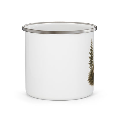 Forest Pine Enamel Camping Mug