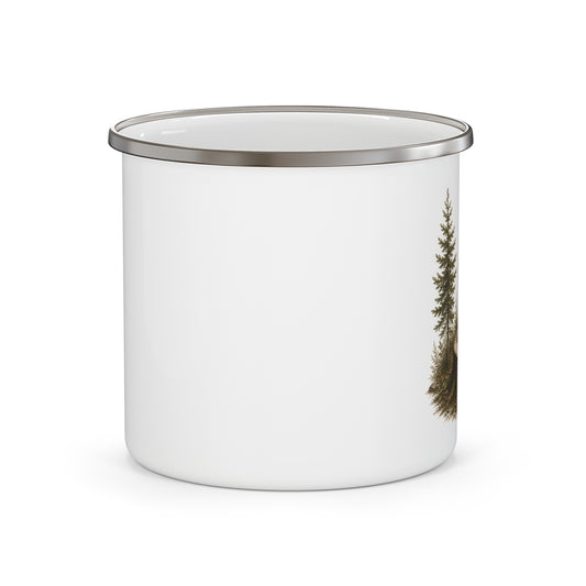 Forest Pine Enamel Camping Mug