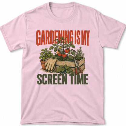Gardening Is My Screen Time – T-Shirt Light Pink, Gesamtansicht | color:light pink