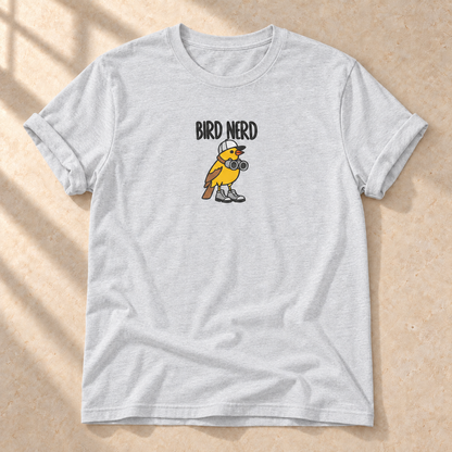 Bird Nerd – T-Shirt für Vogelfans, Ash (hellgrau meliert), Gesamtansicht | color:ash