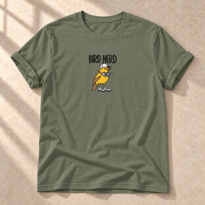 Bird Nerd – T-Shirt für Vogelfans, Olivgrün, Gesamtansicht | color:military green