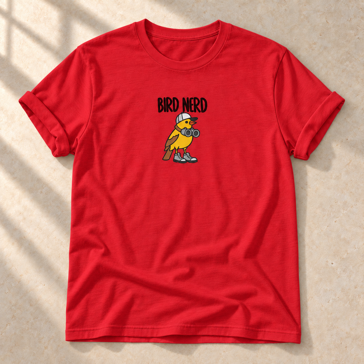 Bird Nerd – T-Shirt für Vogelfans, Rot, Gesamtansicht | color:red