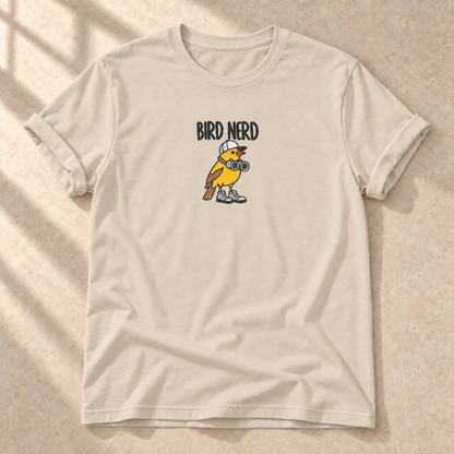 Bird Nerd – T-Shirt für Vogelfans, Sand, Gesamtansicht | color:sand