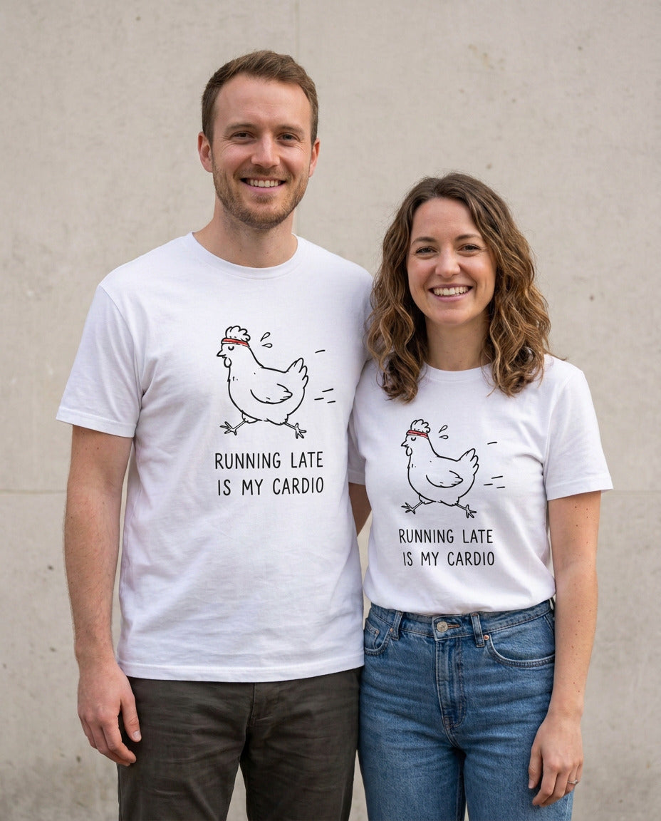 Cardio Chicken – Unisex Hühner-T-Shirt